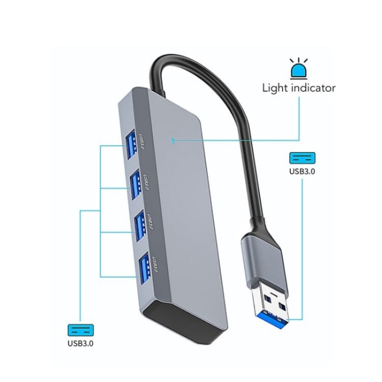 ADS-305A Aluminum Alloy USB to 4-Ports USB3.0 USB HUB Laptop Adapter Docking Station My Store