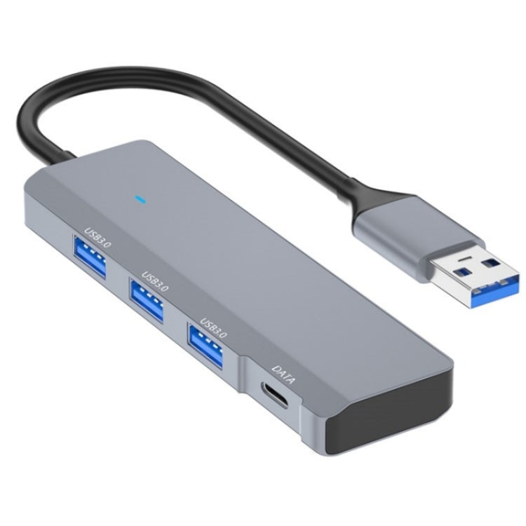 ADS-309A  Aluminum Alloy USB to 3  x USB 3.0 + Type-C Data Port Expansion Hub Adapter My Store