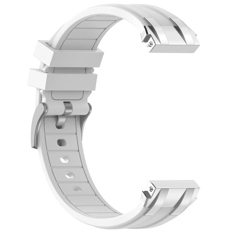 20mm Quick Release Silver Buckle Royal Silicone Watch Band, Series 7-Reluova