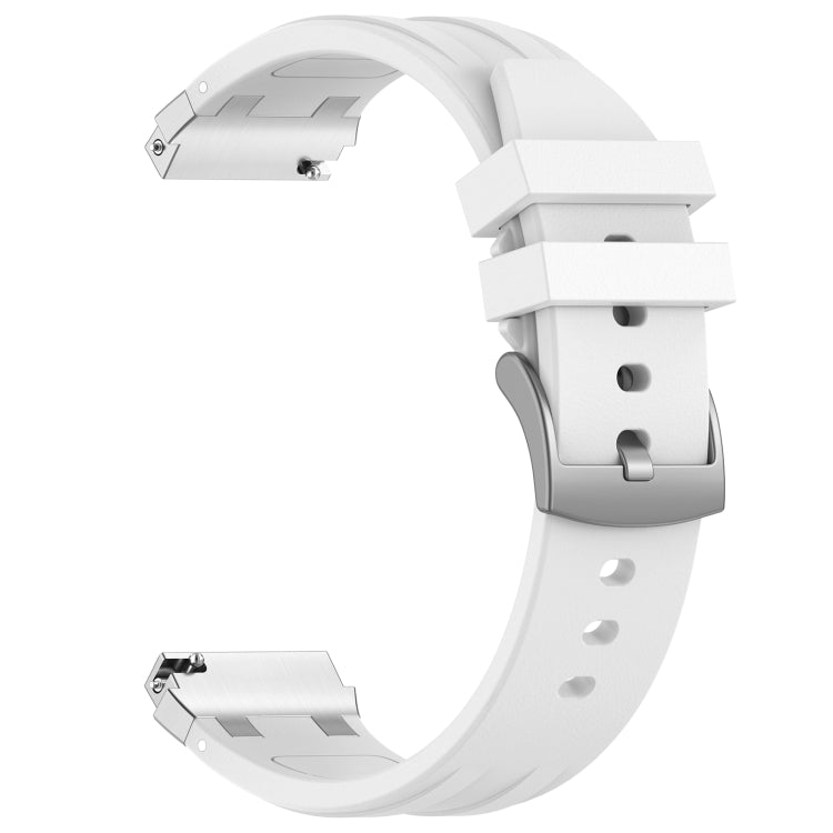 20mm Quick Release Silver Buckle Royal Silicone Watch Band, Series 6-Reluova