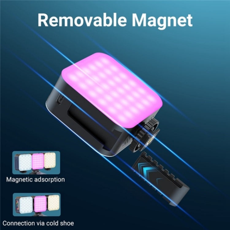 D02 Magnetic Adsorption Pocket RGB Video Lamp Mini LED Fill Light for Live Broadcast Reluova