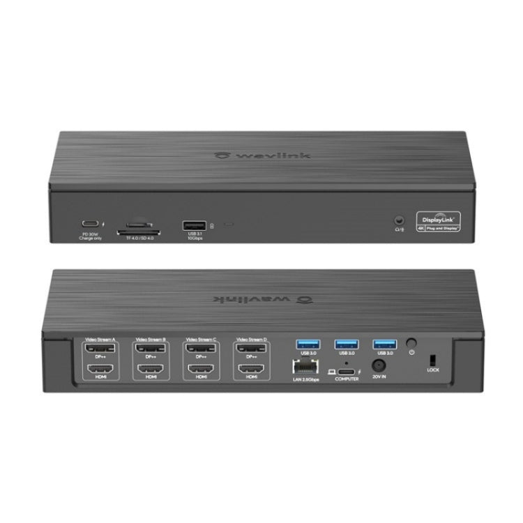 WAVLINK UG69PD8 Pro 18-in-1 DP / HD 5K Quadruple Display USB C Universal Docking Station