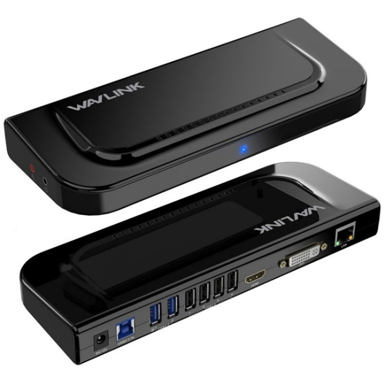 WAVLINK UG49DK4 Universal Laptop Docking Station Dual Monitor Supports DVI / HDMI / VGA