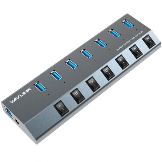 WAVLINK UH3076 5Gbps 7-port USB 3.0 Hub with Independent Switch and LED Indicator My Store