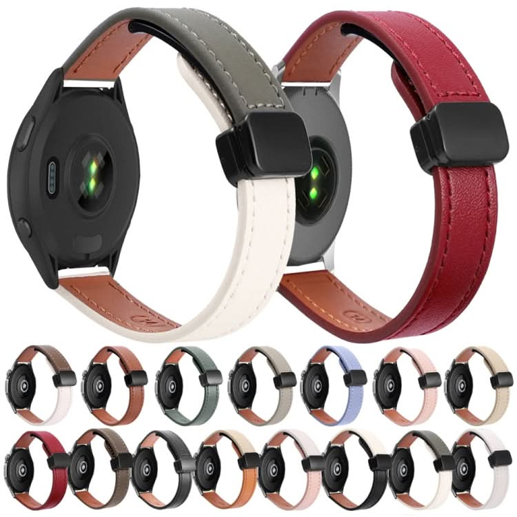 18mm Slim Magnetic Buckle Microfiber Leather Watch Band, Series 1