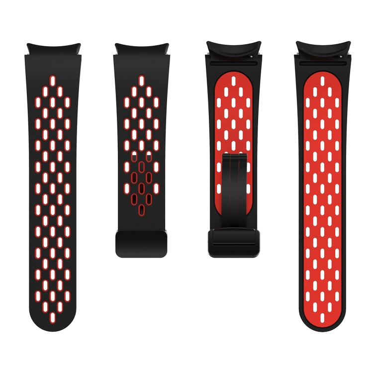 Two Color Magnetic Folding Black Buckle Silicone Watch Band, Series 1