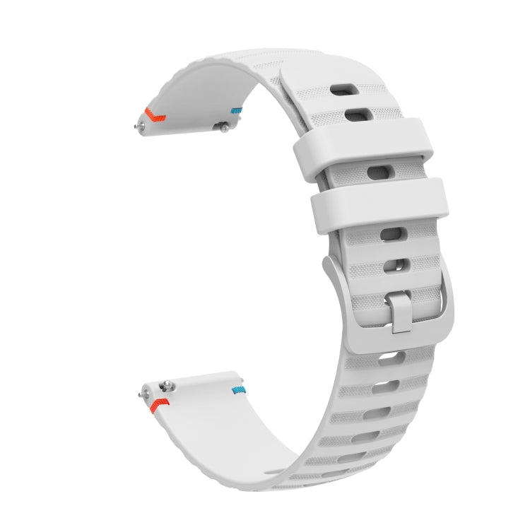 Wavy Dotted Stitched 20mm Silicone Watch Band, Series 4