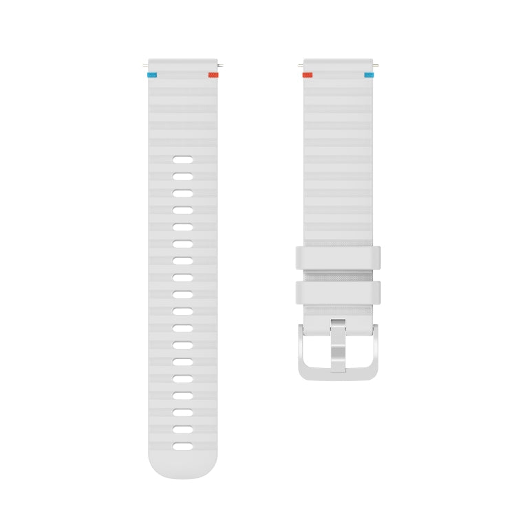 Wavy Dotted Stitched 20mm Silicone Watch Band, Series 4