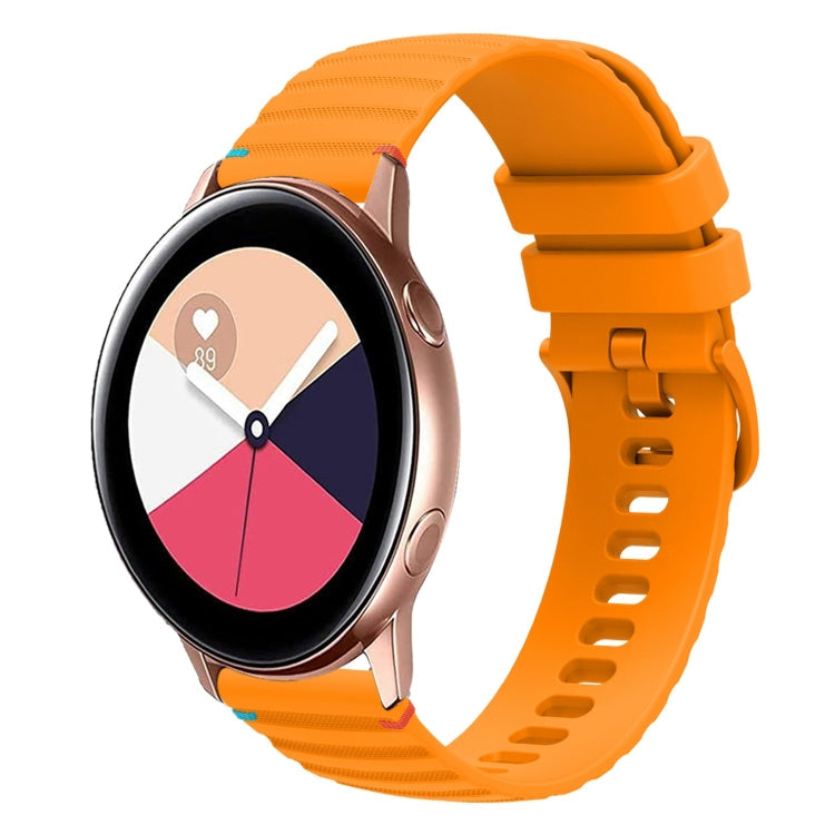 Wavy Dotted Stitched 20mm Silicone Watch Band, Series 4