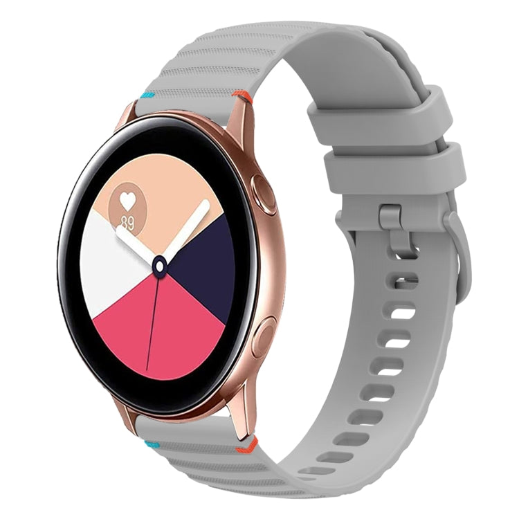 Wavy Dotted Stitched 20mm Silicone Watch Band, Series 4