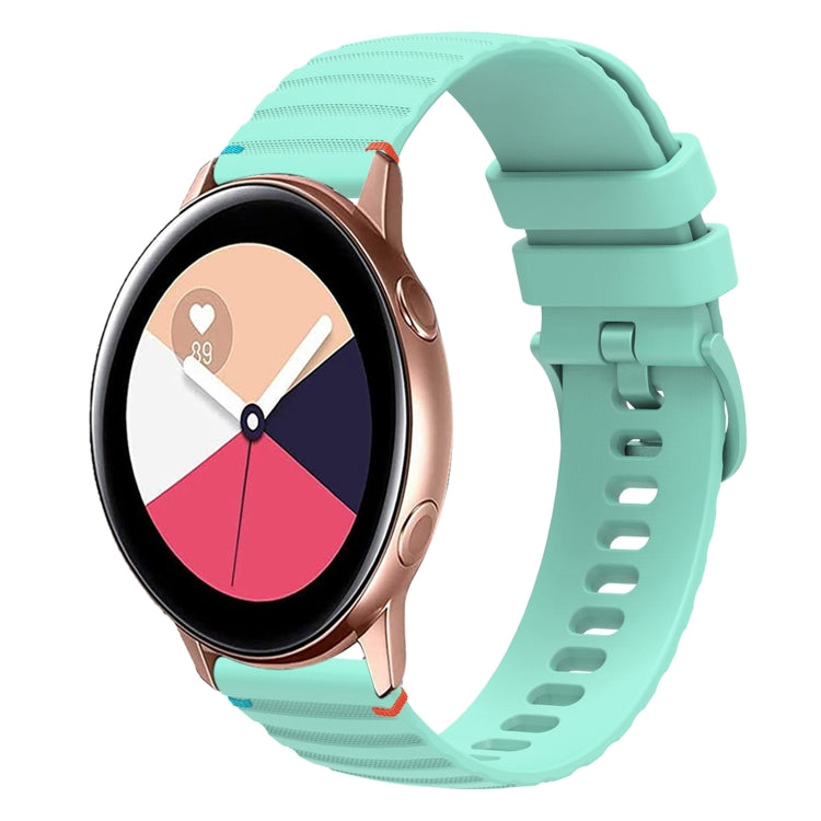 Wavy Dotted Stitched 20mm Silicone Watch Band, Series 4