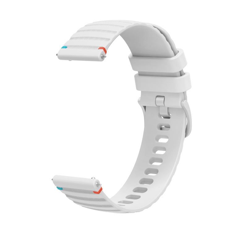 Wavy Dotted Stitched 20mm Silicone Watch Band, Series 2