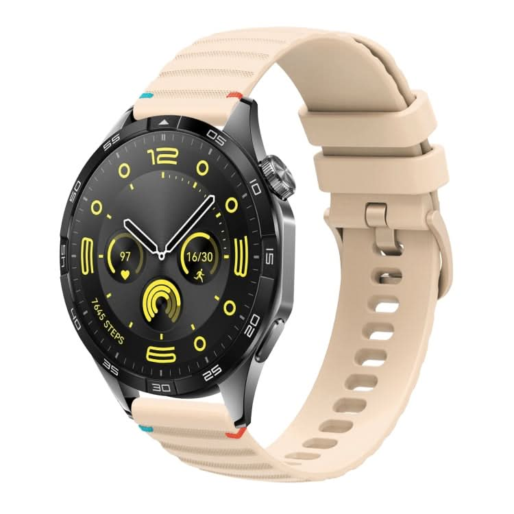 Wavy Dotted Stitched 22mm Silicone Watch Band, Series 5