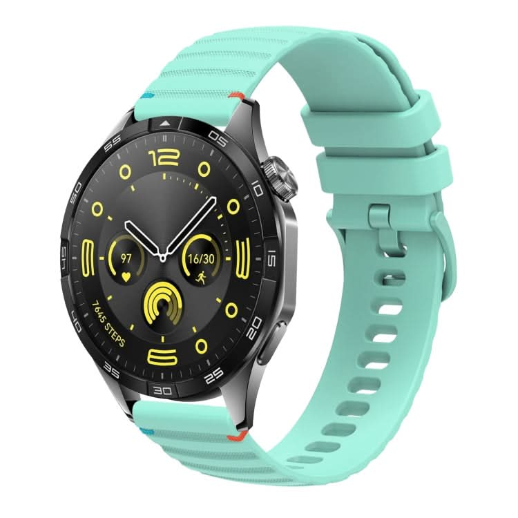 Wavy Dotted Stitched 22mm Silicone Watch Band, Series 5