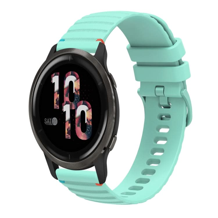 Wavy Dotted Stitched 22mm Silicone Watch Band, Series 2