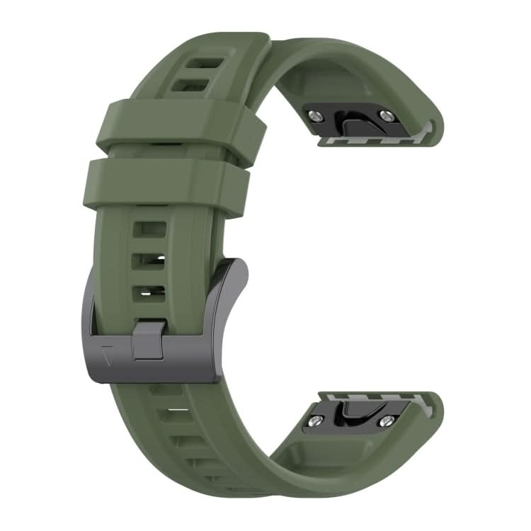 Pure Color Steel Buckle 20mm Silicone Watch Band, Series 3