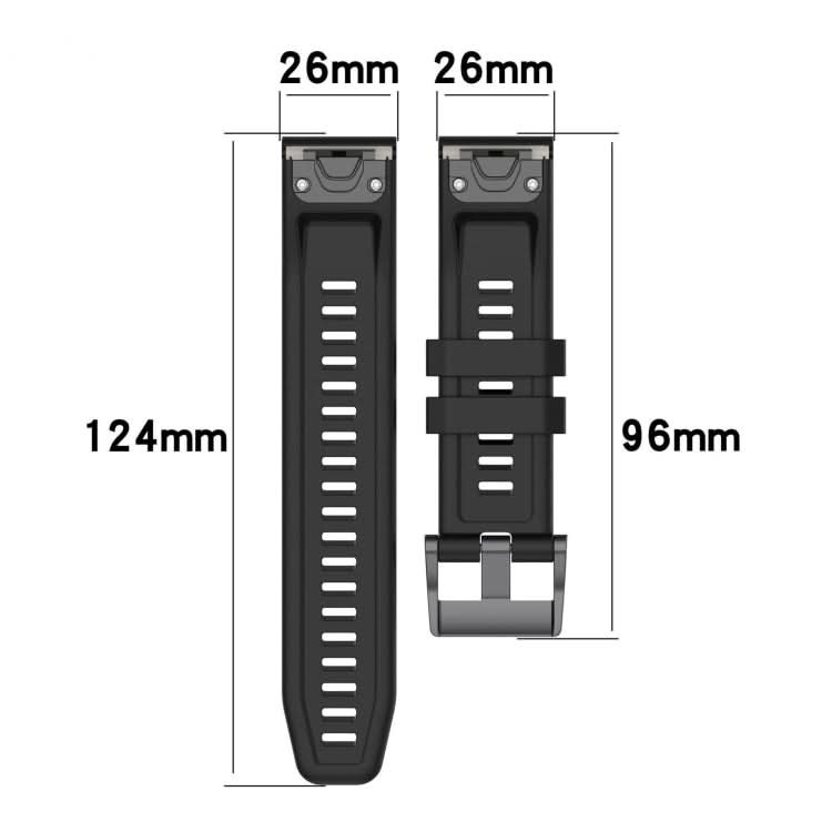 Pure Color Steel Buckle 26mm Silicone Watch Band, Series 1