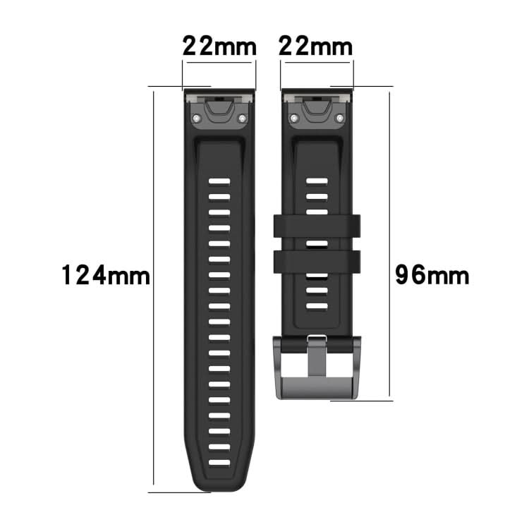 Pure Color Steel Buckle 22mm Silicone Watch Band, Series 1