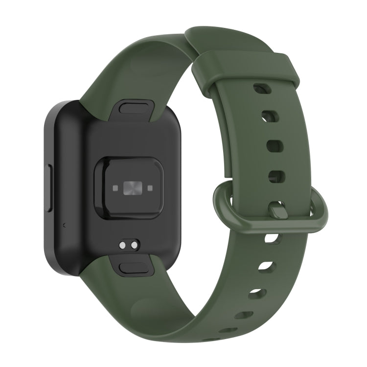 Solid Color Black Steel Buckle Silicone Watch Band, Series 2