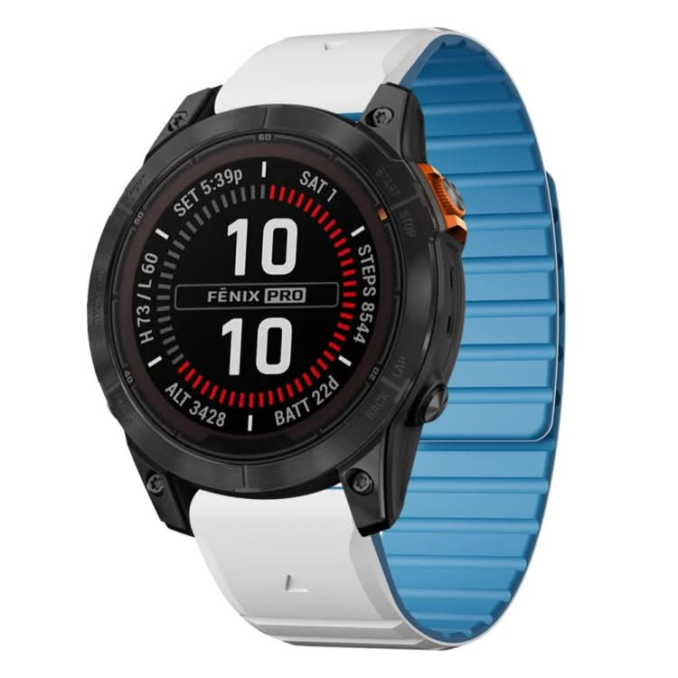 Dual Color Magnetic Quick Release 22mm Silicone Watch Band, Series 1