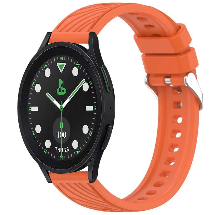 Stripe Texture Silicone 20mm Watch Band, Series 6