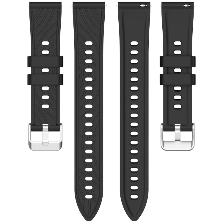 Stripe Texture Silicone 20mm Watch Band, Series 1