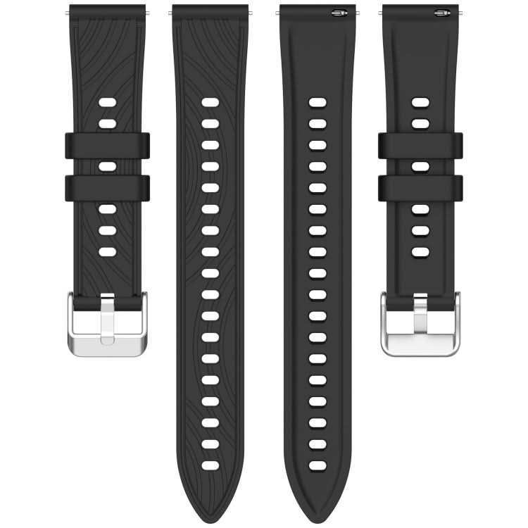 Stripe Texture Silicone 20mm Watch Band, Series 1