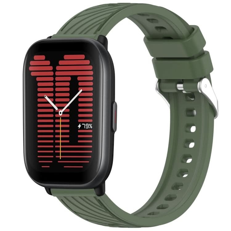 Stripe Texture 20mm Silicone Watch Band, Series 2