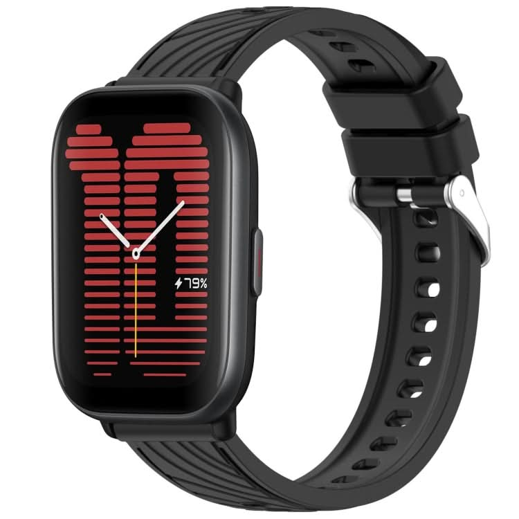 Stripe Texture 20mm Silicone Watch Band, Series 2