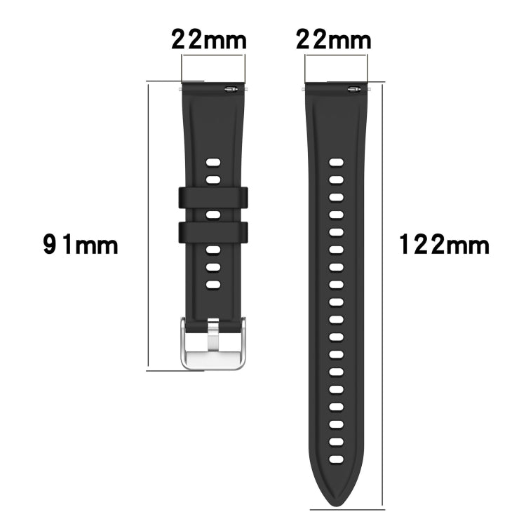 Stripe Texture 22mm Silicone Watch Band, Series 3