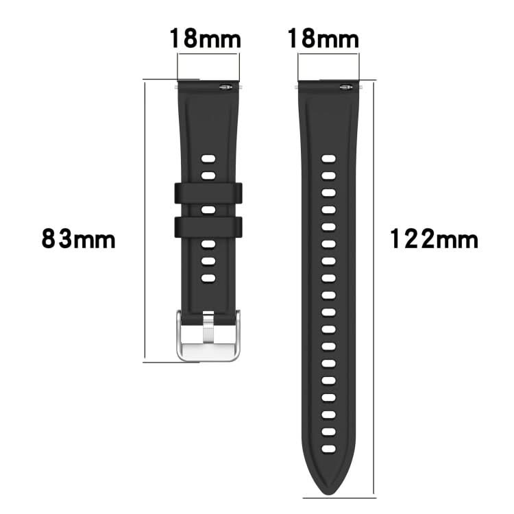 Stripe Texture 18mm Silicone Watch Band, Series 1