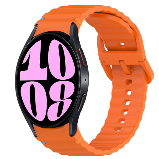 Wavy Grain Stitched Quick Release Silicone Watch Band, Series 6