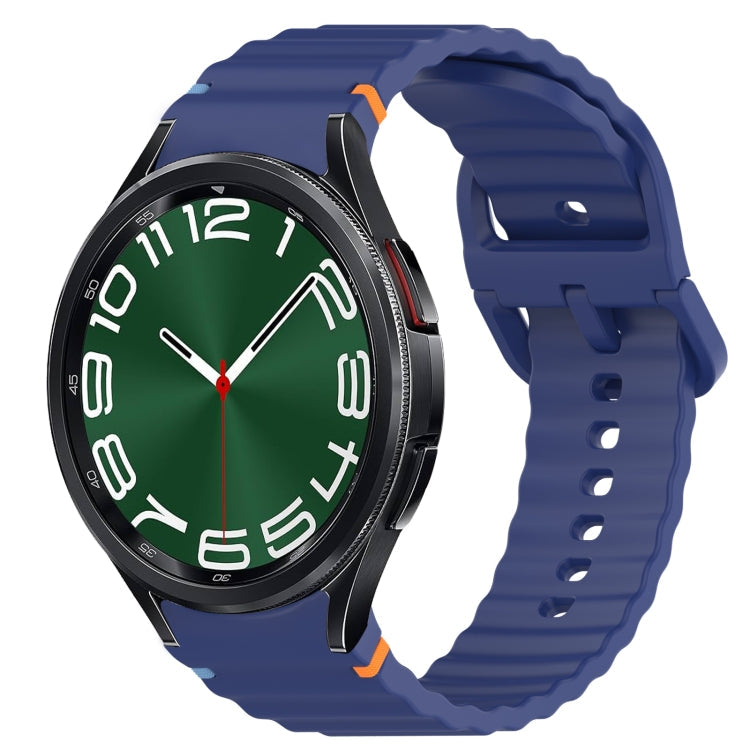 Wavy Grain Stitched Quick Release Silicone Watch Band, Series 1