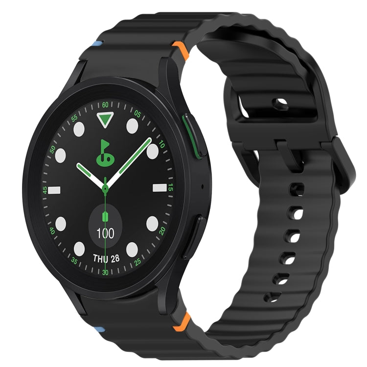 Wavy Grain Stitched Quick Release Silicone Watch Band, Series 2