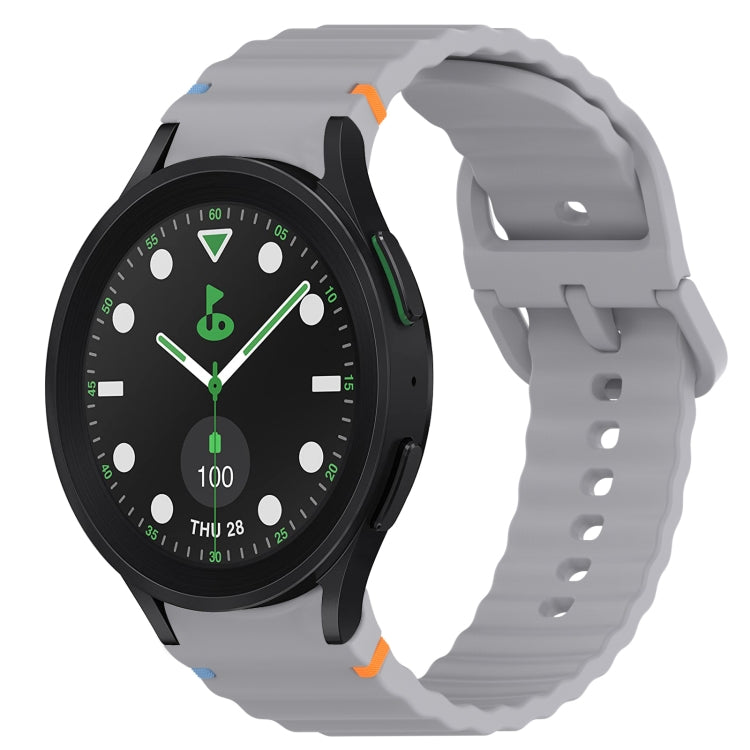 Wavy Grain Stitched Quick Release Silicone Watch Band, Series 2