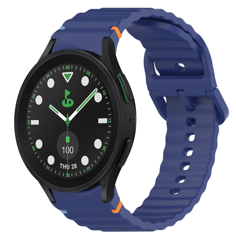 Wavy Grain Stitched Quick Release Silicone Watch Band, Series 2