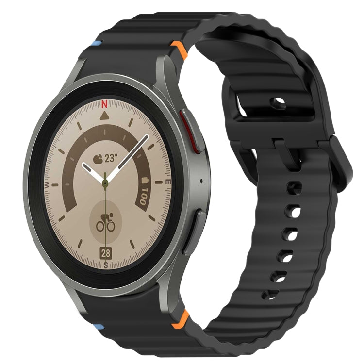 Wavy Grain Stitched Quick Release Silicone Watch Band, Series 4