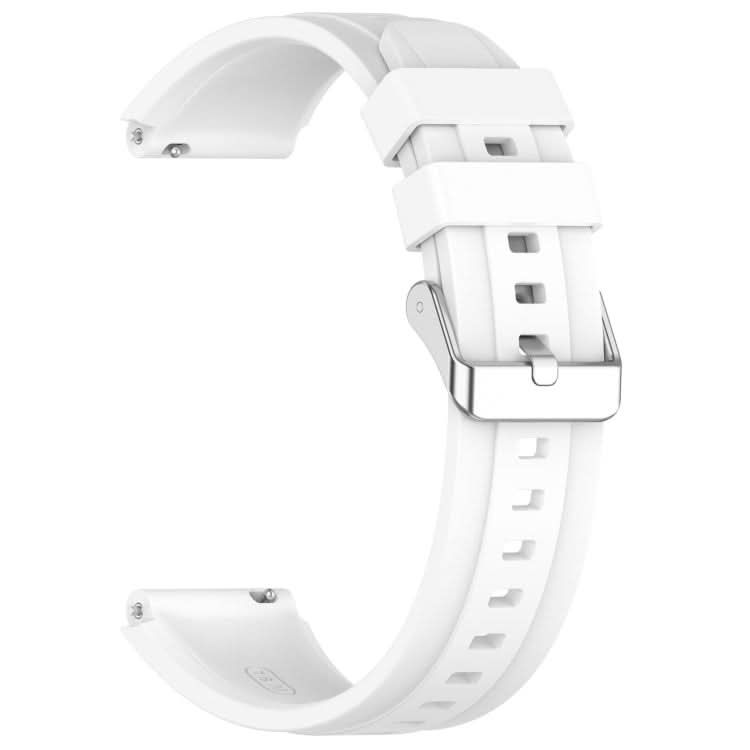 Silver Buckle Quick Release Silicone Watch Band