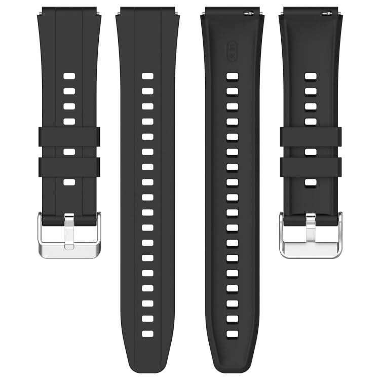 Silver Buckle Quick Release Silicone Watch Band