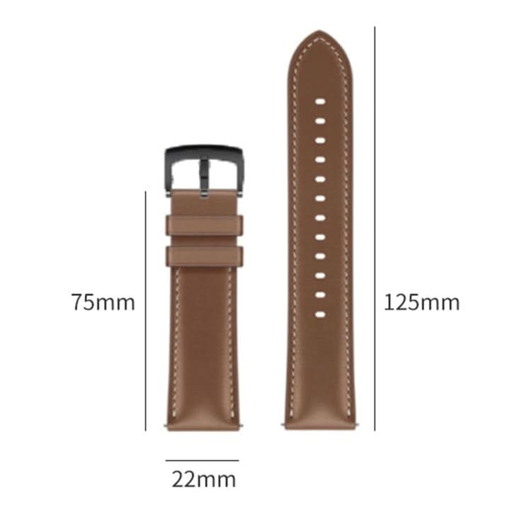 Black Buckle Genuine Leather Watch Band