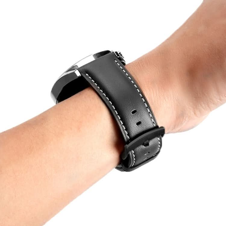 Black Buckle Genuine Leather Watch Band