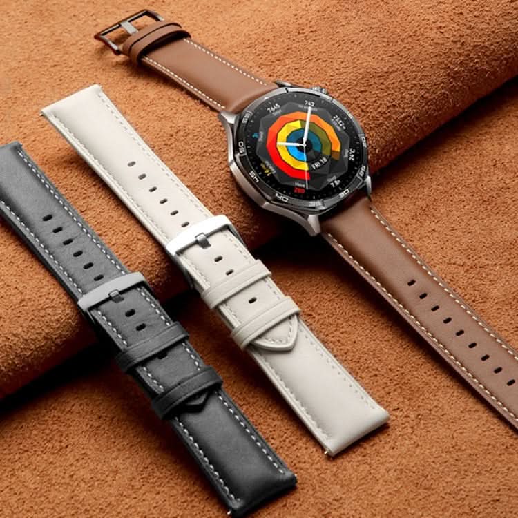 Black Buckle Genuine Leather Watch Band