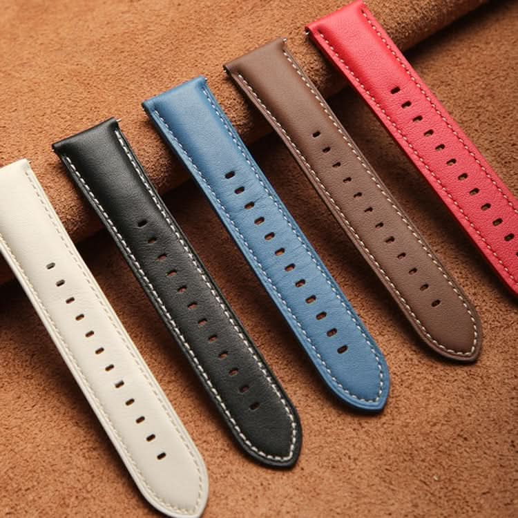 Black Buckle Genuine Leather Watch Band