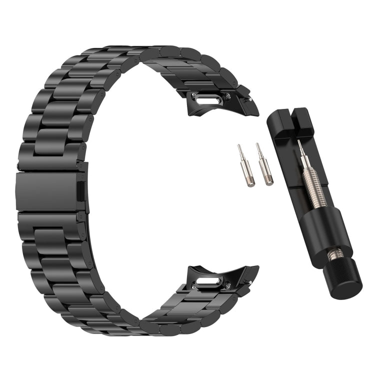 Three Beads Button Quick Release Metal Watch Band