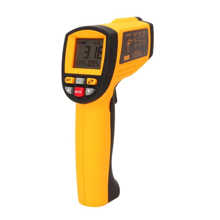 GM1150A 50:1 Infrared Thermometer -18~1150 Degrees Celsius LCD Digital Temperature Meter Industrial Pyrometer 0.1~1EM Adjustable My Store