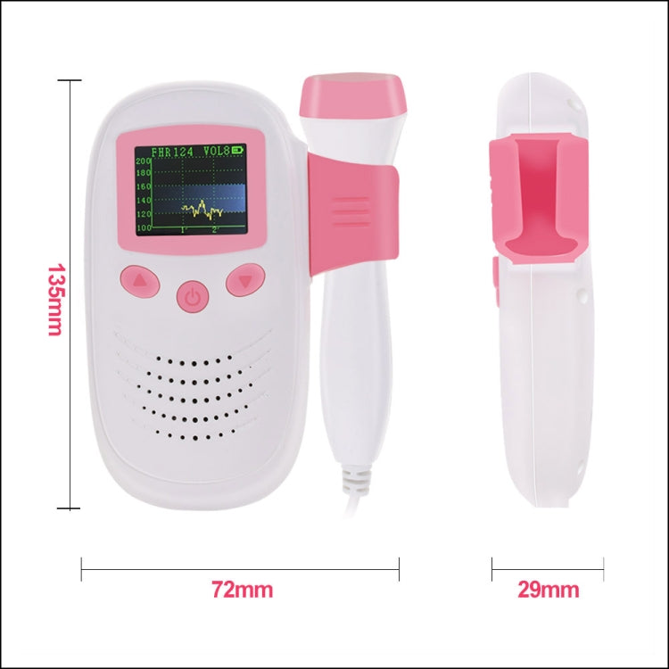 RZ-100S9 LED Fetal Doppler Ultrasound Sound Baby Heartbeat Detector Monitor Digital Prenatal Pocket Fetal Doppler Stethoscope Reluova