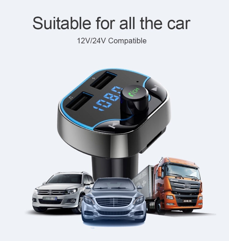 T24FM Transmitter Quick Charge Voice Navigation Car Hands-free Phone Bluetooth MP3 Player ÎҵÄÉ̵ê