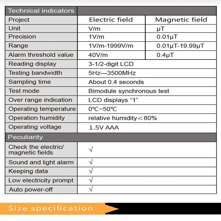 RZ825 Electromagnetic Radiation Tester Portable Digital Liquid Crystal Electromagnetic Field EMF Meter Measuring Instrument For Computer Mobile Phone My Store