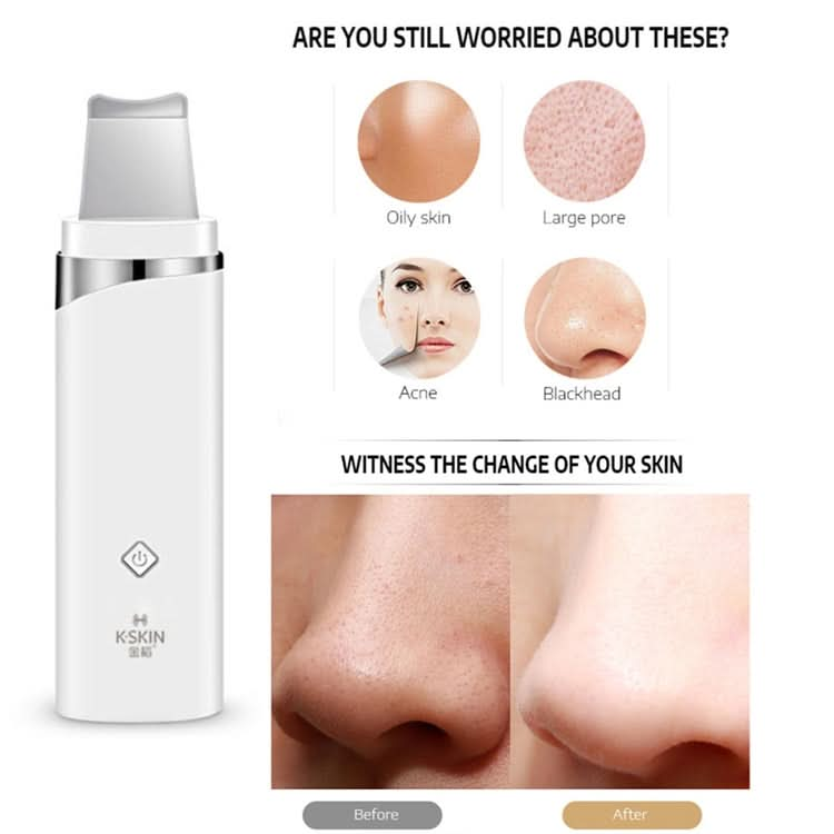 K-SKIN KD-8023Ultrasonic Blackhead Acne Removal Pore Cleaner Facial Skin Care Scrubber Exfoliating Pore Cleaner Reluova