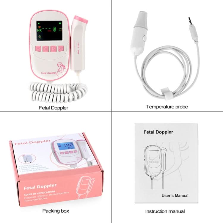 FD20P Fetal Doppler Ultrasound Baby Heartbeat Detector Monitor Reluova